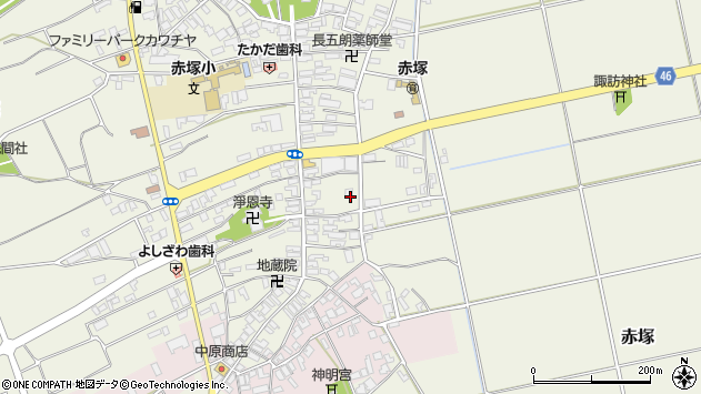 〒950-2261 新潟県新潟市西区赤塚の地図