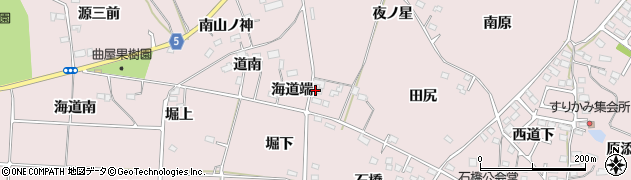 福島県福島市飯坂町平野海道端周辺の地図