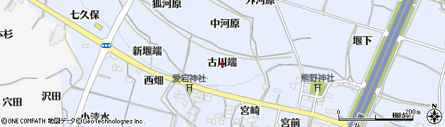 福島県福島市下飯坂古川端周辺の地図