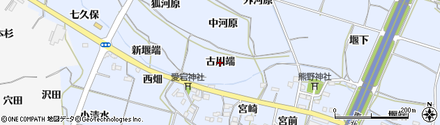 福島県福島市下飯坂（古川端）周辺の地図