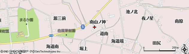 福島県福島市飯坂町平野（南山ノ神）周辺の地図