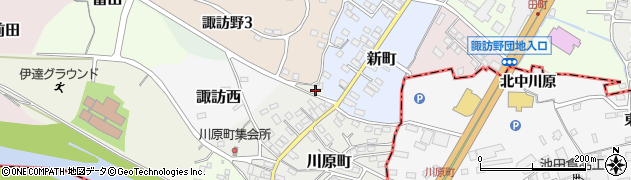 福島県伊達市菅田周辺の地図