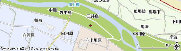 福島県福島市飯坂町東湯野三井島周辺の地図