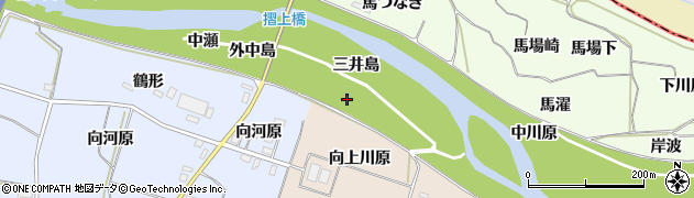 福島県福島市飯坂町東湯野（三井島）周辺の地図