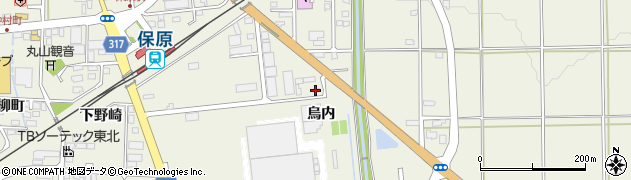 福島県伊達市保原町烏内周辺の地図