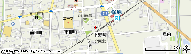 福島県伊達市保原町下野崎周辺の地図