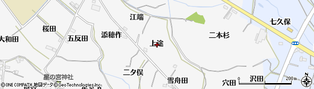 福島県福島市飯坂町上途周辺の地図