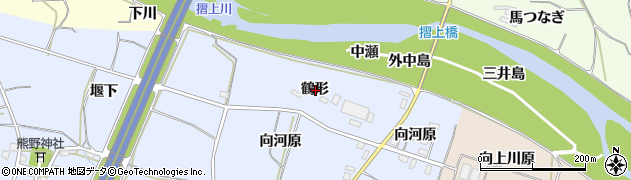 福島県福島市下飯坂鶴形周辺の地図