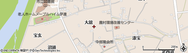 福島県伊達市箱崎（大舘）周辺の地図