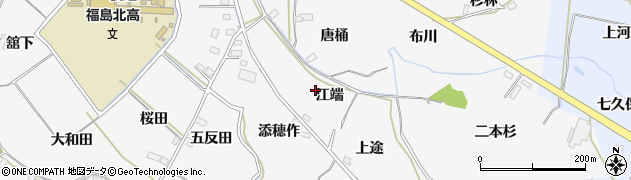 福島県福島市飯坂町（江端）周辺の地図