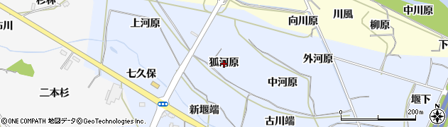 福島県福島市下飯坂（狐河原）周辺の地図