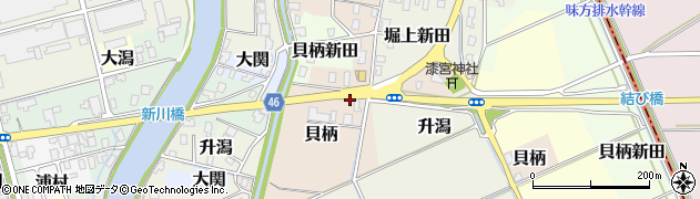 新潟県新潟市西蒲区貝柄周辺の地図