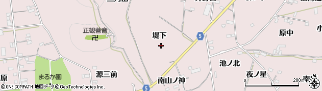 福島県福島市飯坂町平野（堤下）周辺の地図