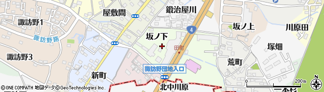 福島県伊達市坂ノ下周辺の地図