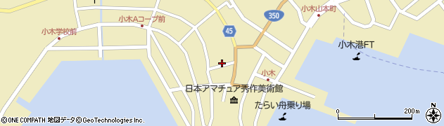 新潟県佐渡市小木町208周辺の地図