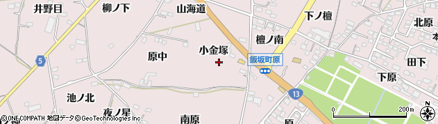 福島県福島市飯坂町平野小金塚69周辺の地図