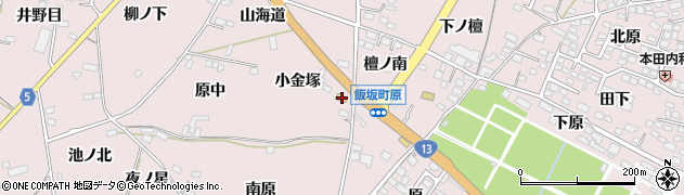 福島県福島市飯坂町平野小金塚88周辺の地図