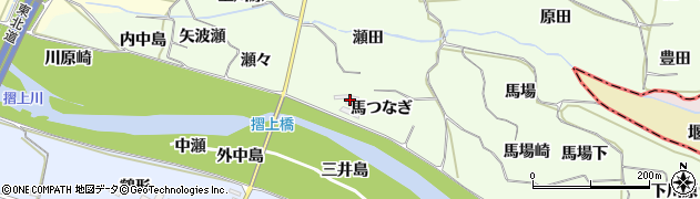 福島県福島市飯坂町東湯野（馬つなぎ）周辺の地図