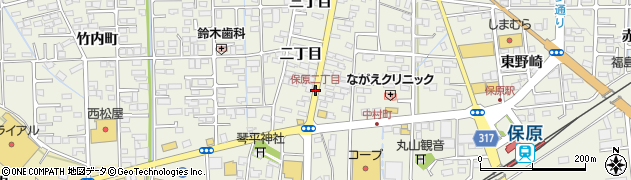 福島県伊達市保原町一丁目周辺の地図