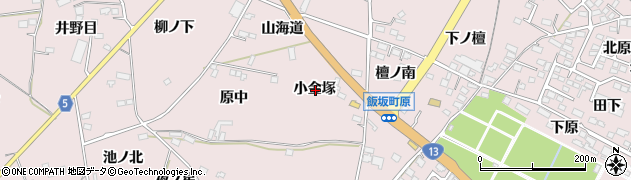 福島県福島市飯坂町平野小金塚周辺の地図