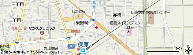 福島県伊達市保原町東野崎106周辺の地図