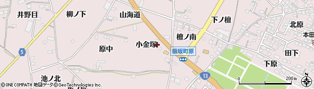 福島県福島市飯坂町平野小金塚85周辺の地図