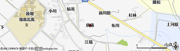 福島県福島市飯坂町（唐桶）周辺の地図