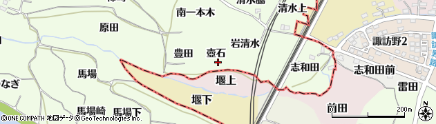 福島県福島市飯坂町東湯野（壺石）周辺の地図