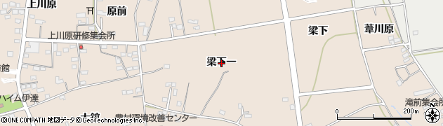 福島県伊達市箱崎（梁下一）周辺の地図