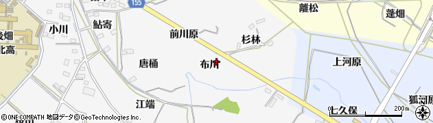福島県福島市飯坂町布川周辺の地図