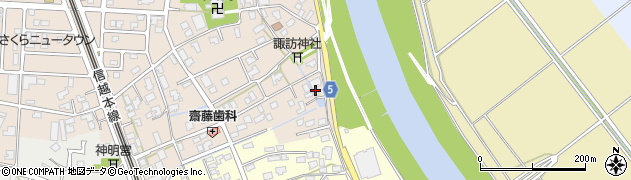 新潟県新潟市秋葉区川口4周辺の地図