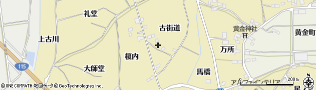 福島県伊達市保原町上保原（古街道）周辺の地図