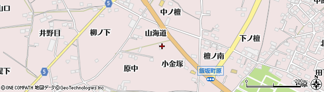 福島県福島市飯坂町平野小金塚74周辺の地図