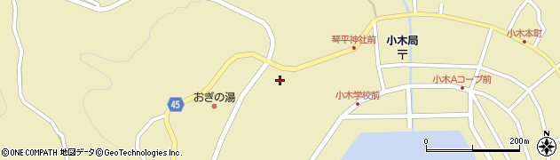 新潟県佐渡市小木町1825周辺の地図
