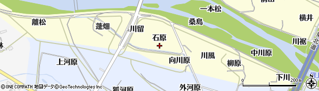 福島県福島市飯坂町湯野石原周辺の地図