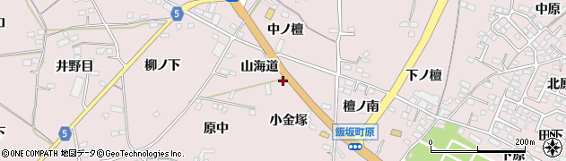 福島県福島市飯坂町平野小金塚84周辺の地図