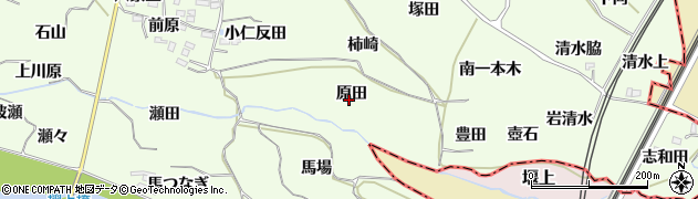 福島県福島市飯坂町東湯野（原田）周辺の地図