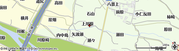 福島県福島市飯坂町東湯野（上川原）周辺の地図