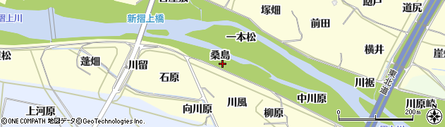福島県福島市飯坂町湯野桑島周辺の地図