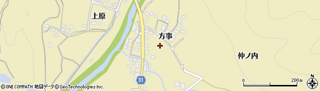 福島県伊達市霊山町泉原（方事）周辺の地図