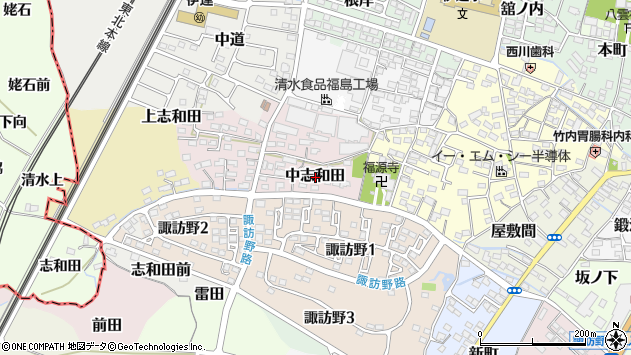 〒960-0452 福島県伊達市中志和田の地図