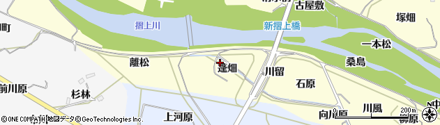 福島県福島市飯坂町湯野蓬畑周辺の地図