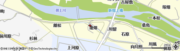 福島県福島市飯坂町湯野（蓬畑）周辺の地図