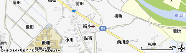 福島県福島市飯坂町搦木周辺の地図