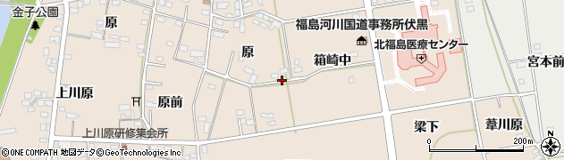 福島県伊達市箱崎（原）周辺の地図