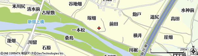 福島県福島市飯坂町湯野（塚畑）周辺の地図