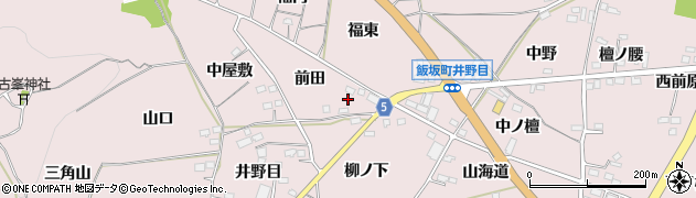 福島県福島市飯坂町平野（前田）周辺の地図