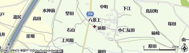 福島県福島市飯坂町東湯野八景上10周辺の地図