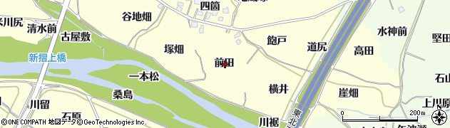 福島県福島市飯坂町湯野前田周辺の地図