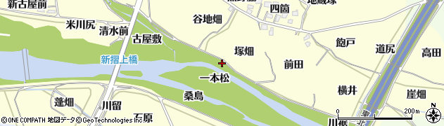 福島県福島市飯坂町湯野一本松周辺の地図